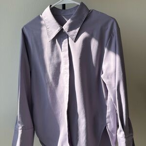 Wrinkle-Resistant Purple Shirt